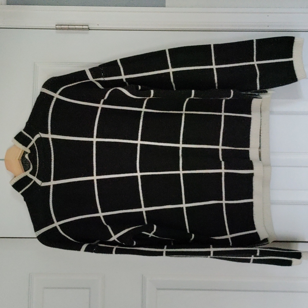 Black and White Mock Turtleneck